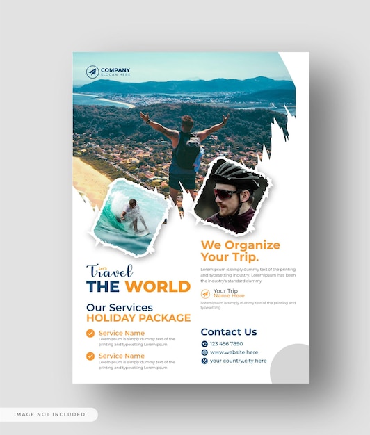 Design von Werbeplakaten für Reiseunternehmen oder Flyer-Vorlagen