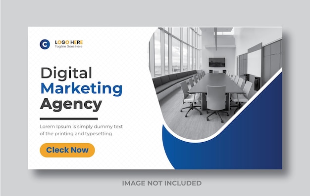 Design von YouTube-Banner- und Cover-Vorlagen für digitale Marketingagenturen