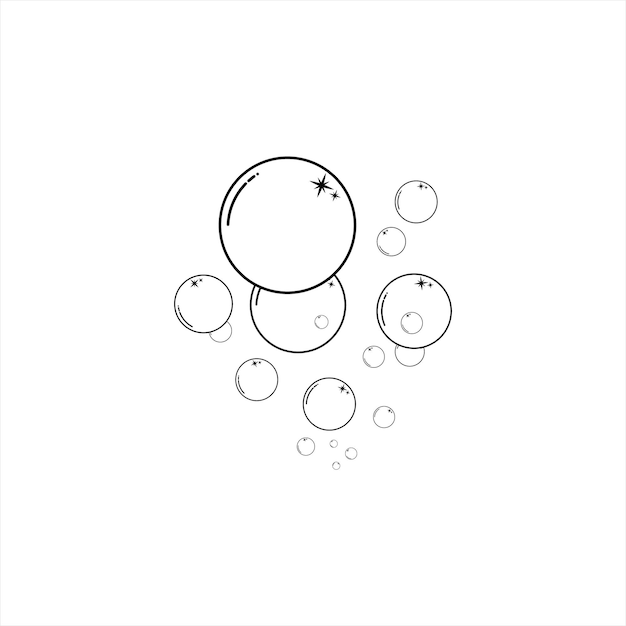 Design-Vorlage für Blasensymbol-Vektorillustration