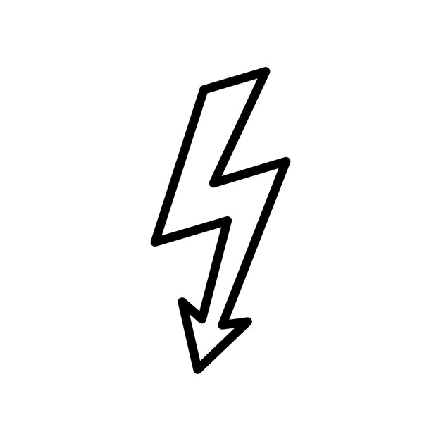 Design-Vorlage für Blitzsymbol-Vektor auf weißem Hintergrund