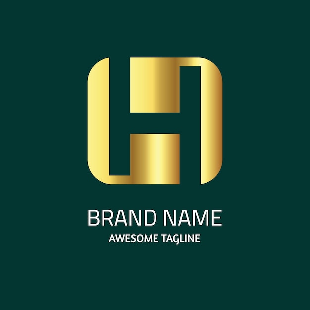 Vektor design-vorlage für das h-logo mit farbverlauf