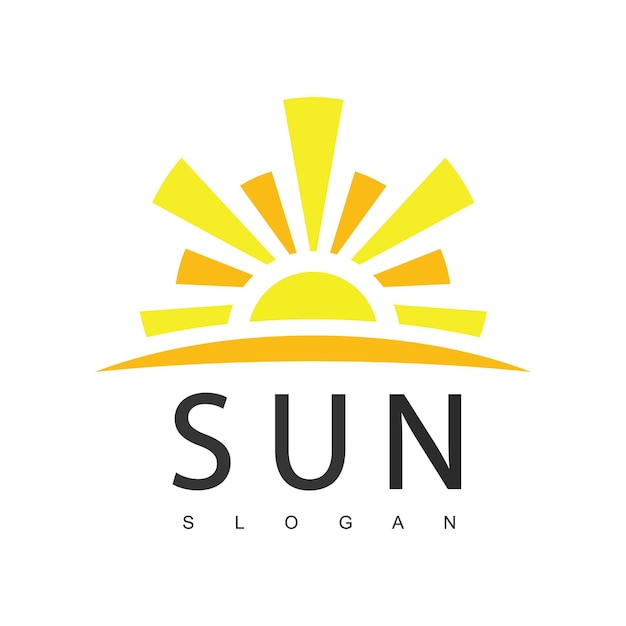 Design-Vorlage für das Logo der aufgehenden Sonne