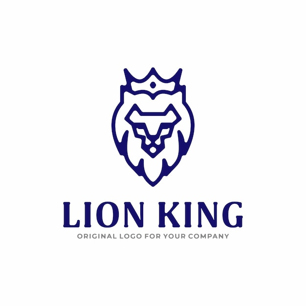 Design-vorlage für das logo des könig der löwen.