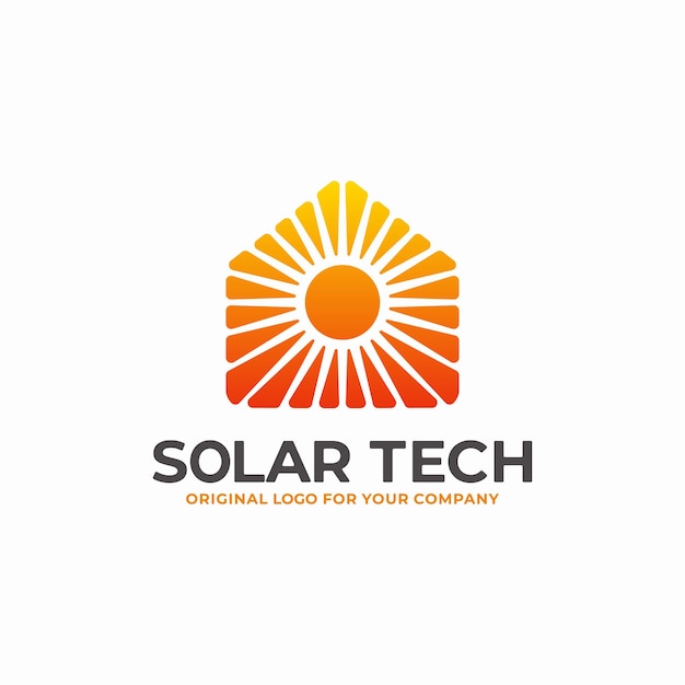 Vektor design-vorlage für das solar-tech-logo.