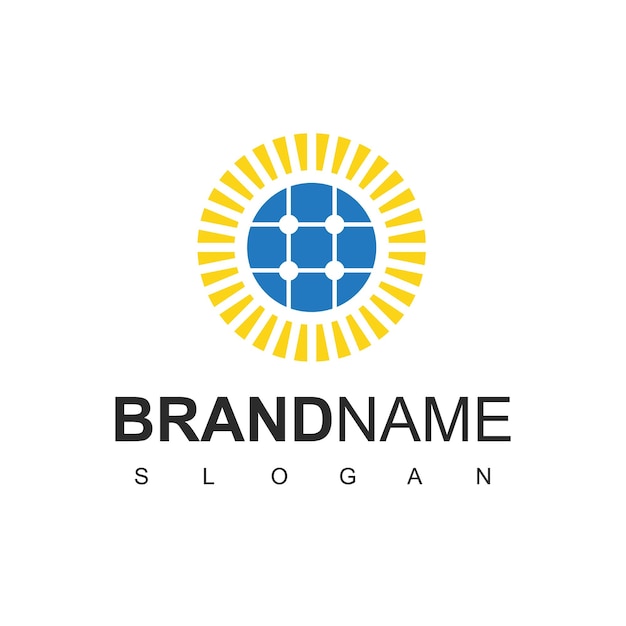 Design-vorlage für das solarenergie-logo