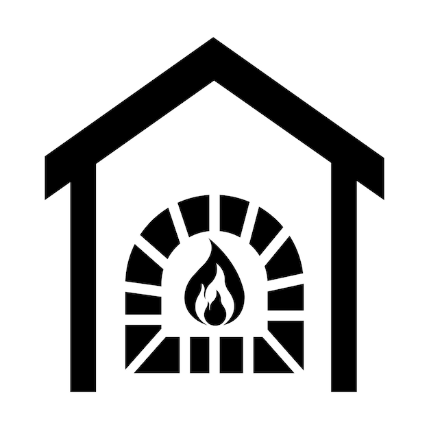 Vektor design-vorlage für feuerofen-symbol-logo-vektor