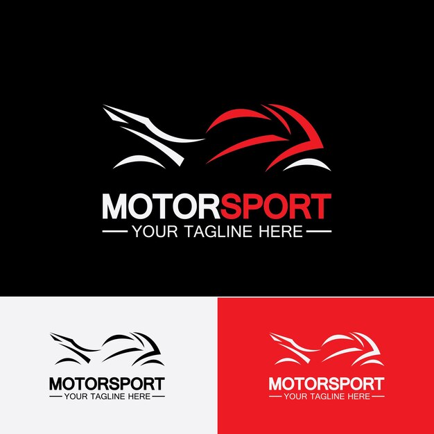 Design-vorlage für motorrad-sport-logo-symbol, vektorillustration