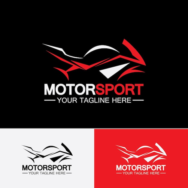 Design-vorlage für motorrad-sport-logo-symbol, vektorillustration