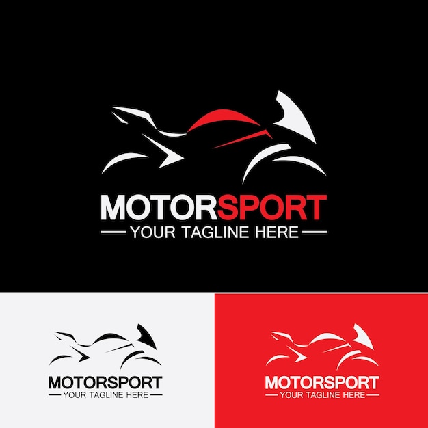 Design-vorlage für motorrad-sport-logo-symbol, vektorillustration