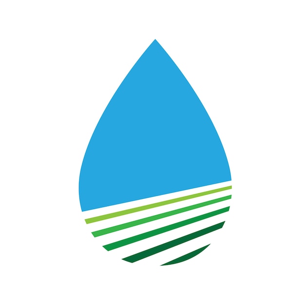 Design-vorlage für natur-wasser-logo-vektorsymbole ökologie-logowater drop leaf logowater drop design template vector illustration