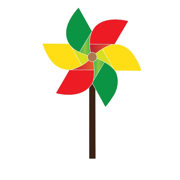 Design-vorlage für papier-windmühlen-symbol-vektor-illustration