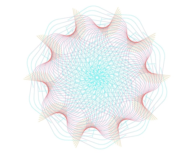 Designelemente Welle aus vielen violetten Linien, Kreisring Abstrakte vertikale Wellenstreifen auf weißem Hintergrund isoliert Vektorillustration EPS 10 Bunte Wellen mit Linien, die mit dem Blend Tool erstellt wurden