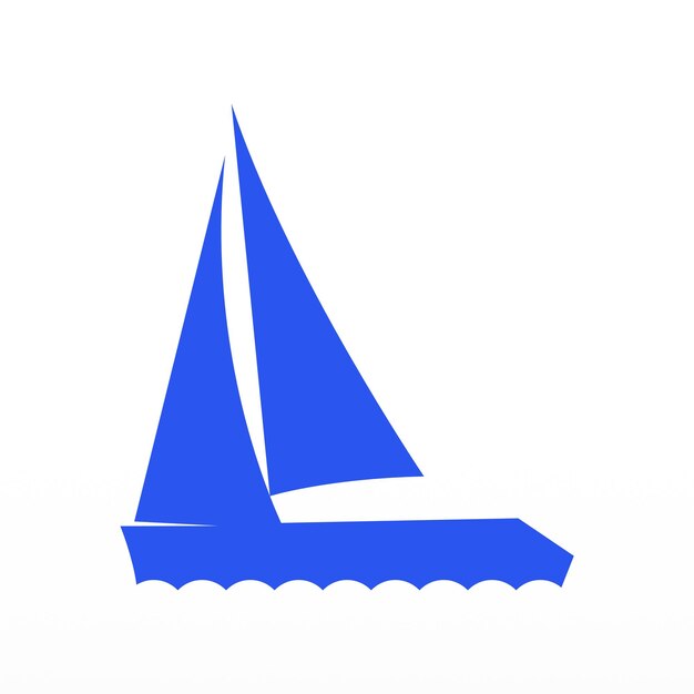 Designkonzept des segelboot-logos einfache vorlage des segel-logos