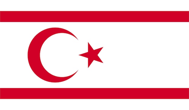 Vektor designvektor der flagge der türkischen republik nordzypern