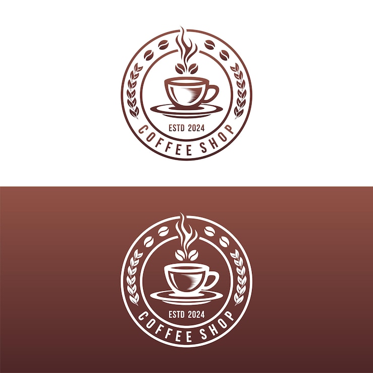 Vektor designvektor für das logo eines cafés