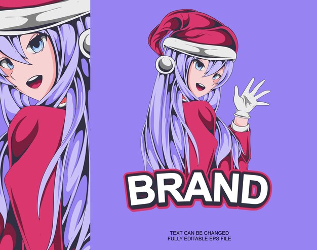 Designvorlage für anime-logo-vorlagen