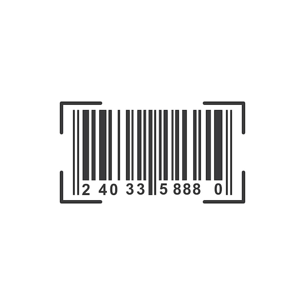 Designvorlage für Barcode-Vektorsymbolillustration