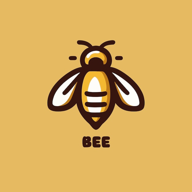 Designvorlage für Bienenlogo Vektorsymbol für Honigbienen Bienenlogo