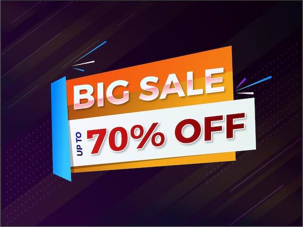 Designvorlage für big sale-banner mit 3d-bearbeitbarem texteffekt