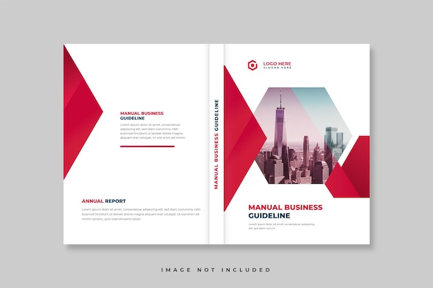 Designvorlage für Business-Buchcover oder Design-Layout für Unternehmensbroschüren-Cover