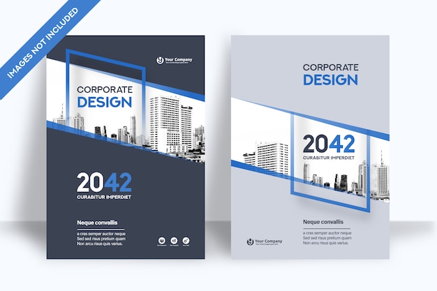 Designvorlage für corporate book cover in a4.