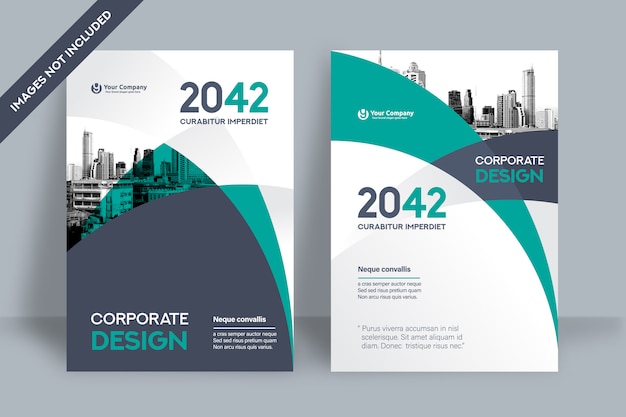 Designvorlage für Corporate Book Cover in A4.