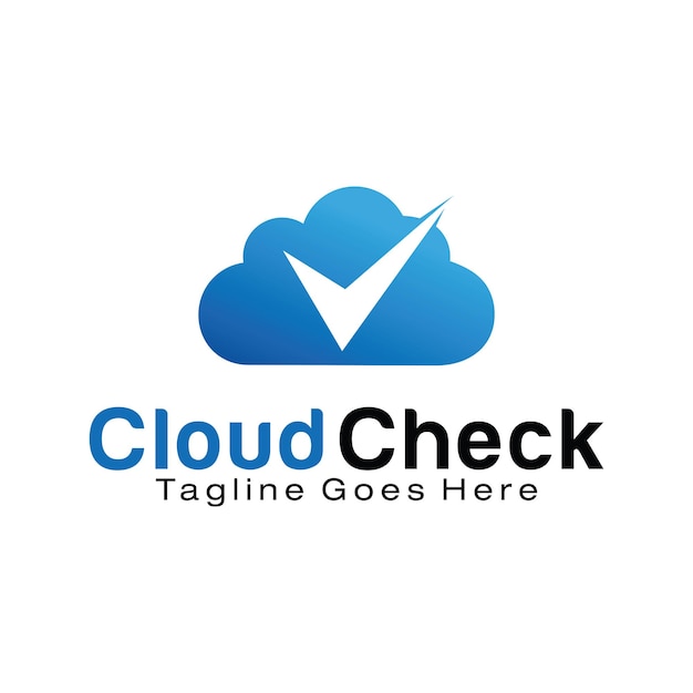 Designvorlage für das cloud check-logo