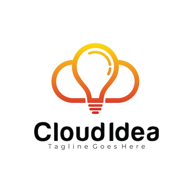Designvorlage für das Cloud Idea-Logo