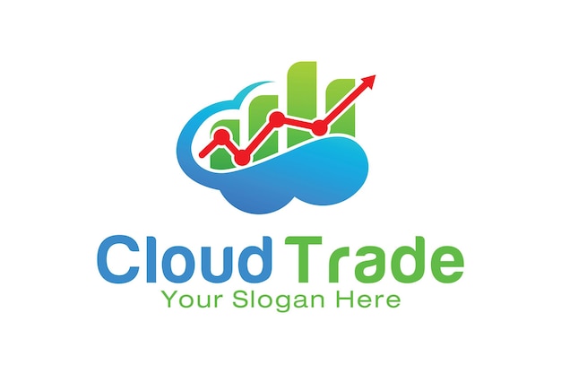 Designvorlage für das cloud trade-logo