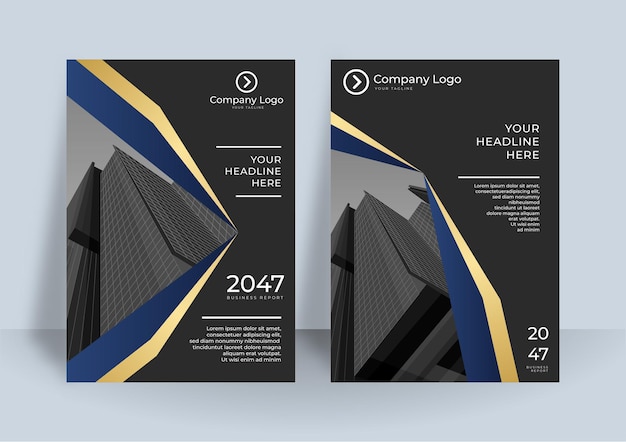 Designvorlage für das corporate cover. modernes geometrisches plakatdesign.