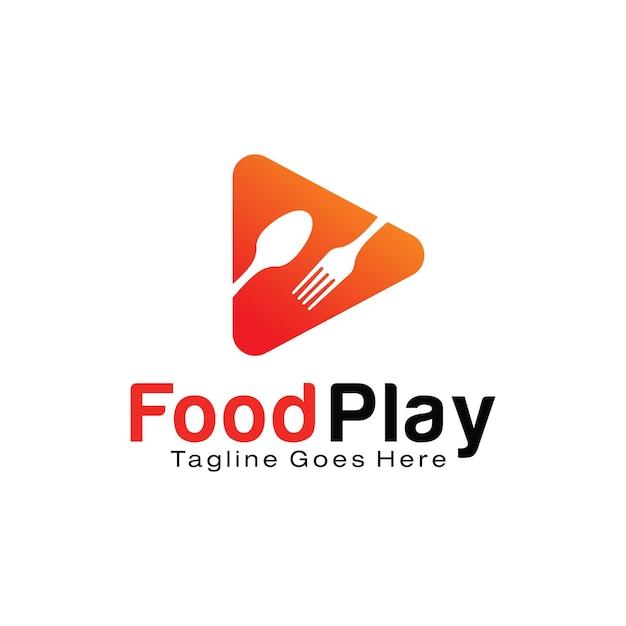 Designvorlage für das Food Play-Logo