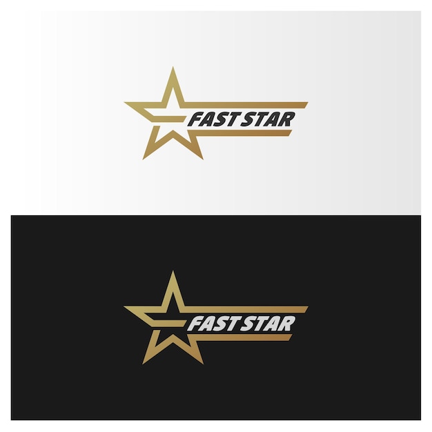 Designvorlage für das gold star-logo eleganter designvektor für das star-logo