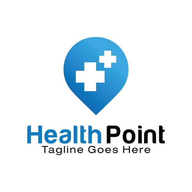 Designvorlage für das Health Point-Logo