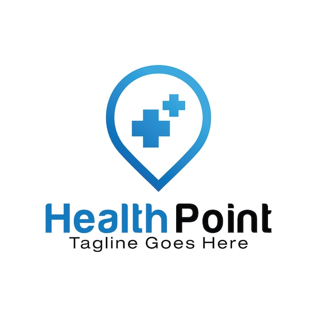 Designvorlage für das Health Point-Logo