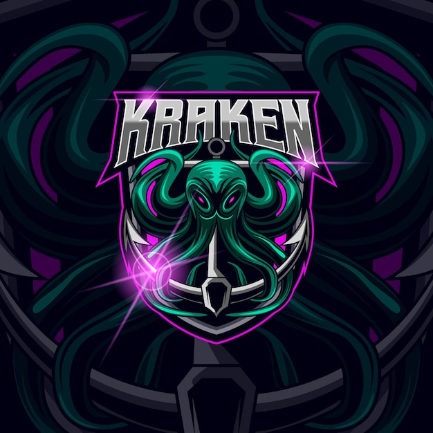 Designvorlage für das Kraken Octopus Esport-Logo