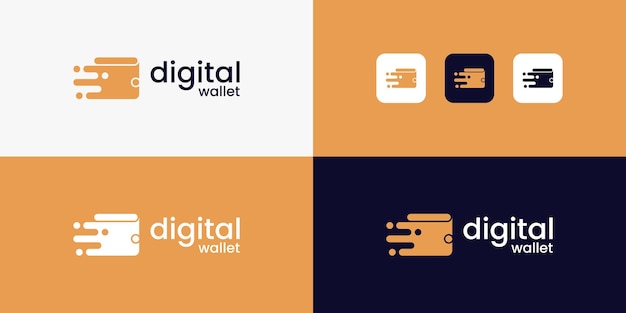 Designvorlage für das logo der digitalen brieftasche und das logo für online-zahlungen