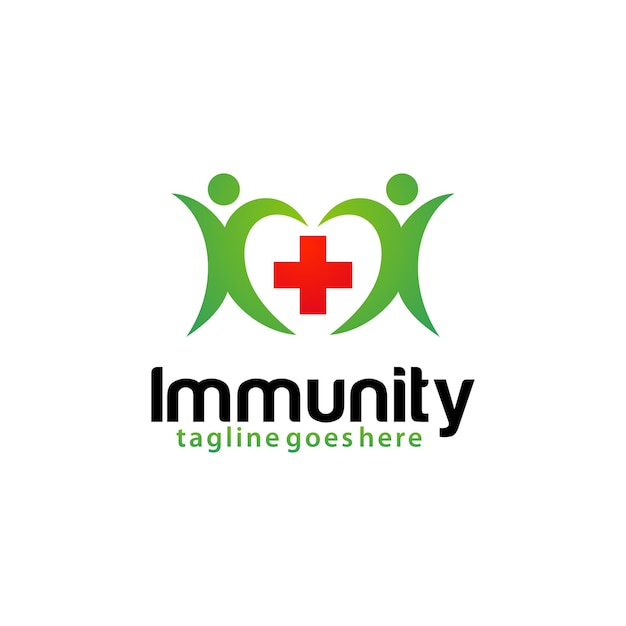 Designvorlage für das logo des immunsystems