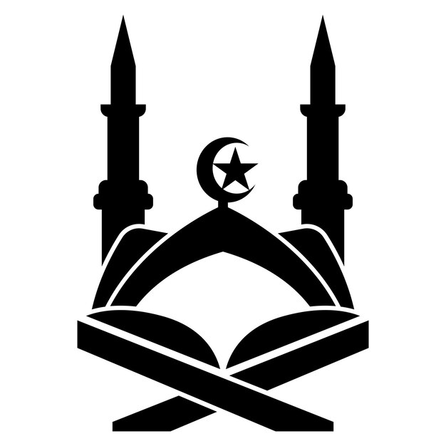 Designvorlage für das logo des islamischen buchsymbols