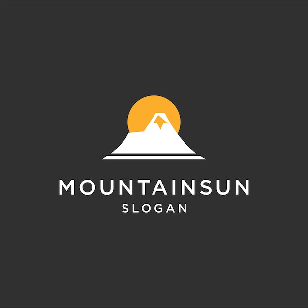 Designvorlage für das logo des mountain sun-logos