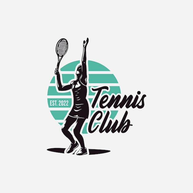 Designvorlage für das logo des tennisclubs