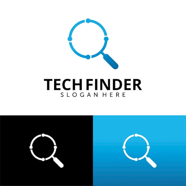Designvorlage für das Logo von Tech Finder