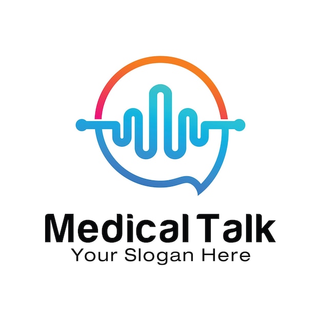 Designvorlage für das medical talk-logo