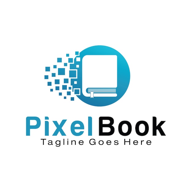 Designvorlage für das pixel book-logo