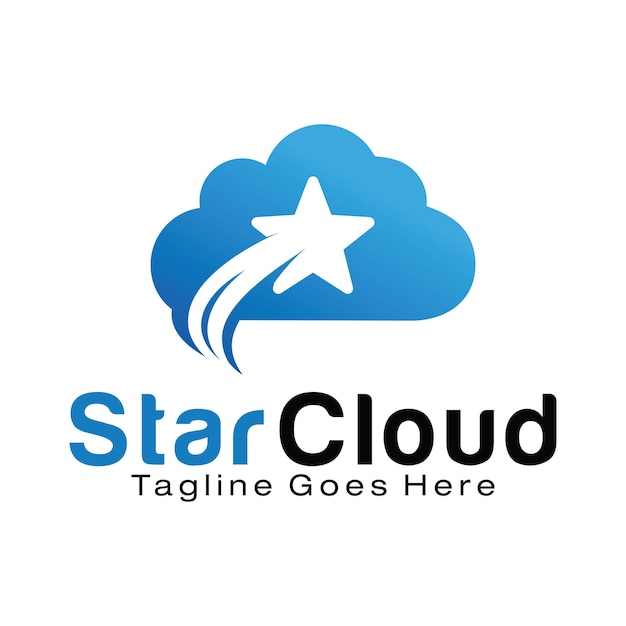 Designvorlage für das Star Cloud-Logo