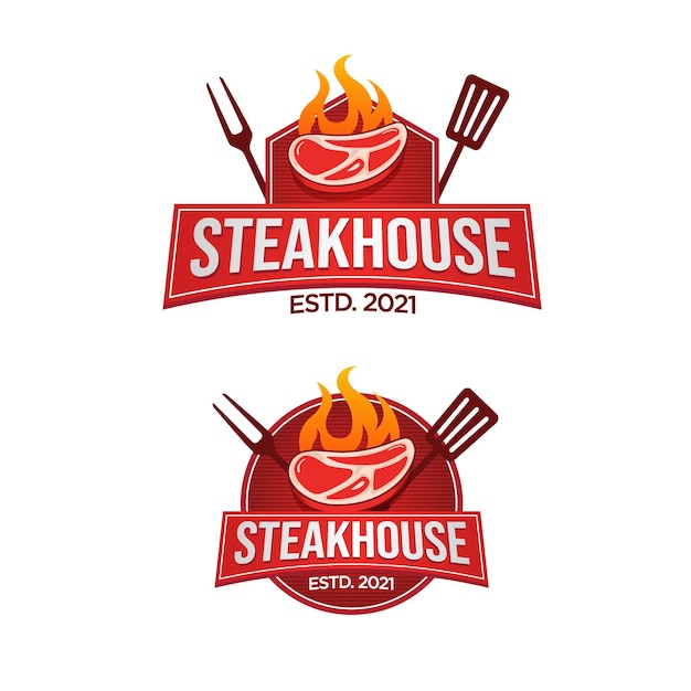 Vektor designvorlage für das steakhaus-logo