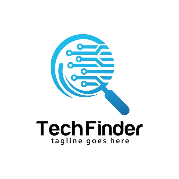 Designvorlage für das Tech Finder-Logo