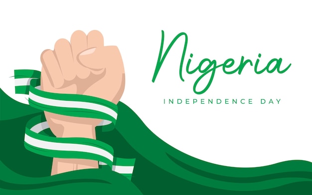 Designvorlage für den unabhängigkeitstag der nigerianischen flagge