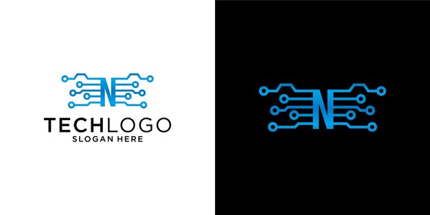 Designvorlage für die n-logo-technologie