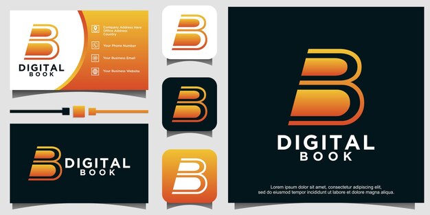 Designvorlage für digitales logo buchen