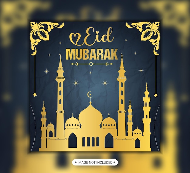 Designvorlage für eid alfitr-social-media-post-banner